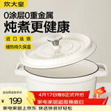 炊大皇珐琅锅铸铁锅家用炖锅砂锅汤锅焖烧锅电磁炉燃气煮锅24cm