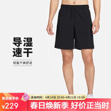 耐克（NIKE）男运动短裤 夏季梭织短裤休闲裤 跑步速干 DV9331-010 黑 L