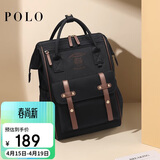 POLO双肩包女士大容量书包iPad电脑包包大学生旅行通勤背包送生日礼物