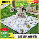 探险者（TAN XIAN ZHE）野餐垫户外加厚超大便携露营垫春游野炊草坪地垫防水防潮垫爬行垫 【7层加厚不硌人】清新自然200*200cm【厚约5mm】