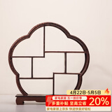 容山堂 颐阁实木茶杯架子茶具收纳架茶具架茶壶架茶宠小博古架鸡翅木 鸡翅木博古架-湛蓝