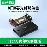毕亚兹 光纤终端盒 8口8芯FC单模满配UPC尾纤法兰盘 桌面式光缆熔接终端盒尾纤续接盘电信品质配线架适配
