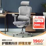 Ergonor保友金豪b雄鹰 人体工学椅 电脑椅 电竞椅办公椅子可躺老板椅 【金豪b雄鹰】银白网(云感科技坐垫)