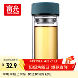 富光 男女士双层玻璃杯 高硼硅泡茶杯 茶水分离水杯带茶隔杯子500ml