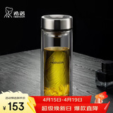 希诺双层玻璃杯男家用商务办公泡茶杯子过滤车载水杯XN-9301 265mL