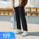 安踏加绒保暖运动裤男士卫裤春季针织户外跑步长裤休闲裤束脚收口