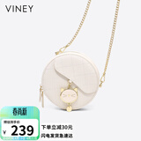 viney牛皮包包女包小众斜挎手机包单肩小圆包生日母亲节礼物实用送妈妈