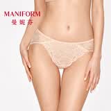 曼妮芬性感蕾丝舒适中腰内裤女收腹提臀薄女士内裤  110 肤色 1条 XL (170/105)