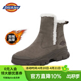 Dickies女士雪地靴女靴冬季加绒加厚短靴保暖棉鞋靴子 驼色 36 