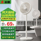 志高（CHIGO） 电风扇落地扇家用立式电扇台扇摇头扇小型办公室宿舍家用风扇遥控空气循环风扇 小号机械款5叶（标准型）