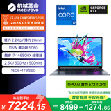 机械革命【国家补贴】极光X潮玩版 酷睿i7HX 游戏本笔记本电脑(i7-14650HX 16G 1T RTX5060 300Hz 灰)