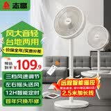志高（CHIGO） 电风扇落地扇家用立式电扇台扇摇头扇小型办公室宿舍家用风扇遥控空气循环风扇 中号遥控款7叶（加长线型）