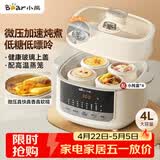 小熊（Bear）电炖锅 炖盅 隔水炖锅炖汤盅煲汤锅 燕窝炖盅婴儿煮粥 电炖盅4.1L家用3-4人微压电炖锅DDZ-J25G2