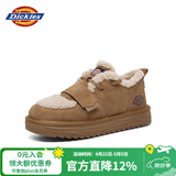 Dickies女士雪地靴舒适休闲平底鞋加绒加厚棉鞋 黄棕 36 