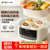 小熊（Bear）电炖盅隔水炖汤盅电炖锅燕窝炖盅煲汤炖汤陶瓷全自动家用3-4人炖煮一体多功能锅4.1L DDZ-J25H5