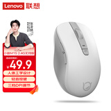 联想（Lenovo）小新2.4G无线鼠标M1S 商务办公 轻音无线鼠标 侧键 人体工学设计 笔记本台式机通用 白