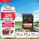 闪迪相机卡 4K高清SD卡 UHS-I微单存储卡微单反摄像储存大卡内存sd卡内存卡 128G SD卡【联系客服送一个7.9元川宇读卡器