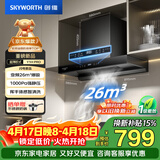 创维（Skyworth）抽吸排油烟机家用欧式顶吸T型变频大吸力 上门安装以旧换新免拆洗挥手智控 一级能效自清洗Y1H PRO