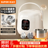 苏泊尔（SUPOR）小电饭煲1.6升家用1-2人 一人食小型迷你煮饭锅电饭锅 0涂层健康316L不锈钢 多功能微压F16F65S