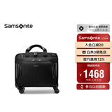 新秀丽行李箱16英寸拉杆箱商务软箱前开口旅行机长箱BP0黑色登机箱