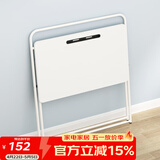舒福思可折叠书桌床边电脑桌家用学生学习桌成人简易办公写字桌子折叠桌 M码80x48cm 白色 (免安装)