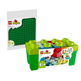 乐高（LEGO）(LEGO)积木拼装得宝10913中号缤纷桶+10460绿色底板组套