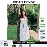 UR【钟楚曦同款】春季新款女装波嬉风镂空连衣裙UYL750029 本白 (偏长) XL