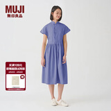 MUJI MUJI IDEE 女式 平纹 无袖连衣裙 女装裙子夏季 GAD13C4S 蓝紫色 L (165/88A)