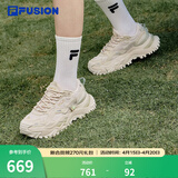 FILA FUSION斐乐女鞋BIANCO老爹鞋季硬糖鞋休闲鞋厚底运动鞋女 夏威夷果黄-MS 38.5