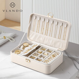 VLANDO带锁首饰盒高档精致大容量轻奢收纳盒520礼物送女友表白