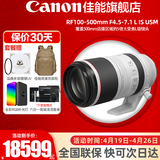 佳能（Canon）RF全画幅微单镜头 专业变焦镜头打鸟 适合R7 RP R10 R5 R6二代 R8 R50 R100微单相机 RF 100-500mm IS USM超远摄变焦 官方标配【不含多种滤镜