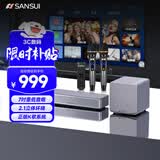 山水（SANSUI）家用回音壁SOUNDBAR电视音响家庭影院KTV套装无线蓝牙音箱卡拉OK低音炮K歌双话筒 93S
