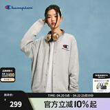 Champion冠军卫衣24春季新款棒球领卫衣男美式休闲刺绣开衫外套女 灰色 M