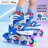 迪士尼（Disney）儿童轮滑鞋单排溜冰鞋初学旱冰鞋闪光轮滑轮套装