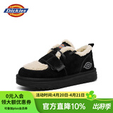 Dickies女士雪地靴舒适休闲平底鞋加绒加厚棉鞋 黑色 37 
