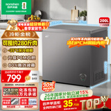 容声（Ronshen）200L单温家用冰柜小型冷柜减霜80%一级能效深冷-35℃冷藏冷冻两用BD/BC-200ZMSA国家补贴