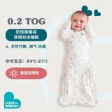 LOVE TO dream婴儿睡袋新生儿防惊跳睡袋防踢被轻薄款竹纤维宝宝投降式儿童睡袋 【可拆袖】蓝色星空 竹纤维轻薄款0.2TOG M码：8-15斤（约3-6个月）