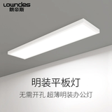 朗帝斯（LOWNDES） 明装面板灯长条吸顶灯办公室照明灯走廊过道长方形吸顶led平板灯 60W 80㎡内适用 5800lm 长方30*120公分