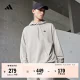 adidas休闲加厚毛圈连帽卫衣套头衫男女秋冬阿迪达斯官方轻运动   金属灰   M