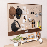 得力40*60cm毛毡板墙贴白板自粘照片展示墙免打孔背景留言板展示板软木板宣传板DIY装饰不伤墙家用