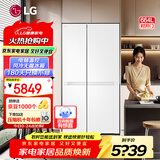 LG664升对开双门电冰箱风冷无霜智慧节能智能变频电脑控温速冻恒温分类净味养鲜冷藏冷冻大容量家用 【2024款御冰系列】白色系S674MEG11D
