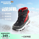 Skechers斯凯奇儿童绒绒靴保暖棉鞋男童女童高筒短靴加绒雪地靴660092L