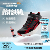 Skechers斯凯奇儿童秋冬休闲男女童二棉鞋轻质加绒保暖靴405222L/302583L 男童/黑色/红色/BKRD 34