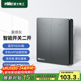 NVC雷士电工智能开关小爱同学语音控制 无线面板 二位主开关 可接入米家APP