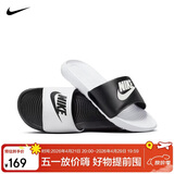 耐克NIKE外穿休闲鞋男一字沙滩鞋VICTORI ONE拖鞋DD0234-100白黑40