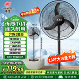 华生（Wahson）电风扇家用落地扇交流定频电扇立式工业扇18吋牛角扇低噪大风量宿舍办公车间商用强力风扇FS-D1806