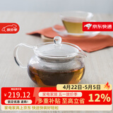 HARIO 茶壶耐热玻璃丸型不锈钢过滤网泡茶具 家用办公功夫泡花草CHJMN 2杯加茶壶 700ml