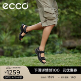 爱步（ECCO）户外凉鞋男鞋 男士透气魔术贴沙滩休闲鞋子 越野069564 黑色/灰色06956450034 40