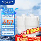 东丽（TORAY） 净水器家用台式直饮超滤净水器净饮机长效滤芯五重过滤有效滤除13种物质 SWC.80G（2芯装）