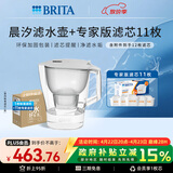 碧然德（BRITA）过滤净水器 家用滤水壶 Kalea 晨汐系列XL  3.5L（灰）+专家版滤芯11枚（含附件）